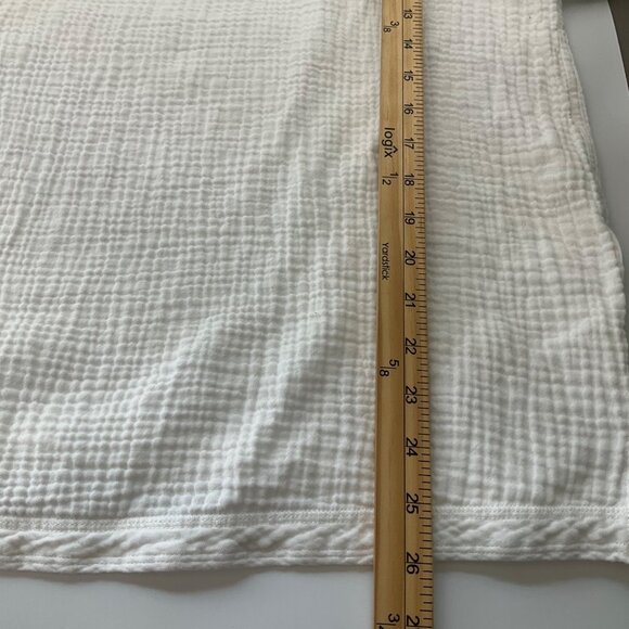 Faherty Women Small Dream Tee White Organic Cotton Gauze Relaxed Crew Neck - Picture 7 of 9